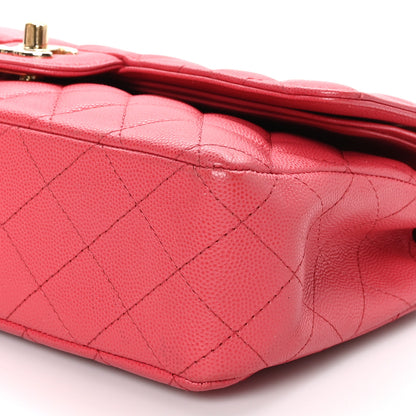 Chanel Caviar Quilted Medium Double Flap Dark Pink 10 of 10