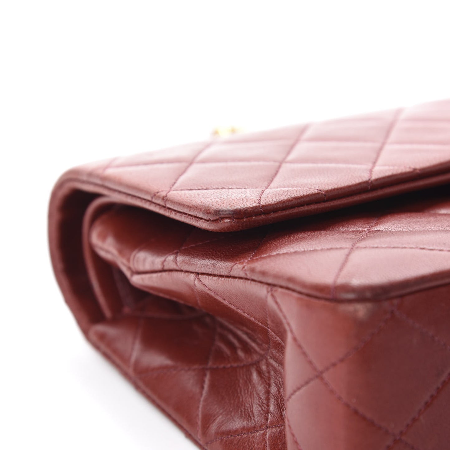Lambskin Quilted Small Double Flap Red
