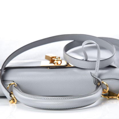 Hermes Epsom Kelly Sellier 28 Bleu Glacier 7 of 34