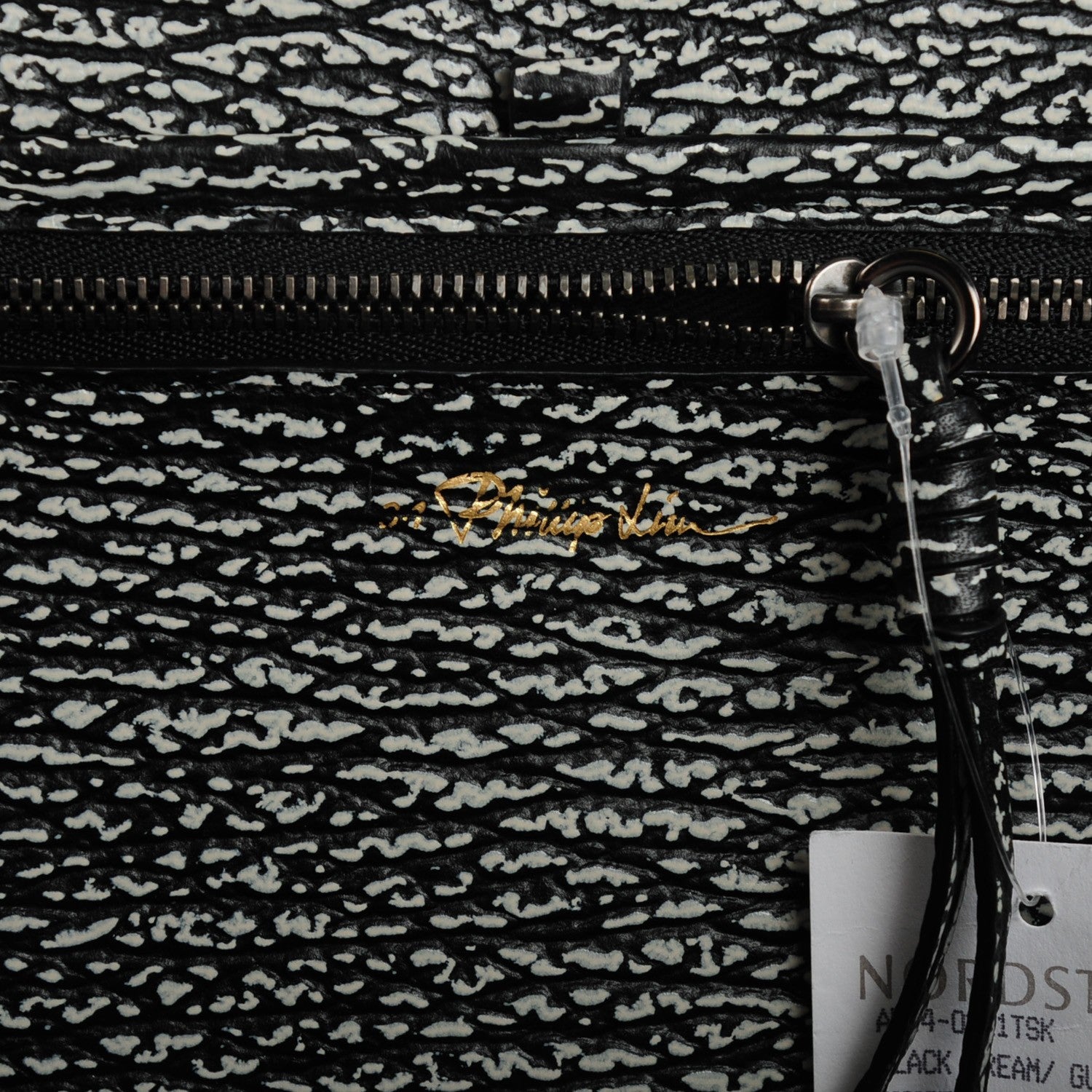 3.1 Phillip Lim 3.1 Textured Calfskin Large Pashli Satchel Black Cream 7 of 9