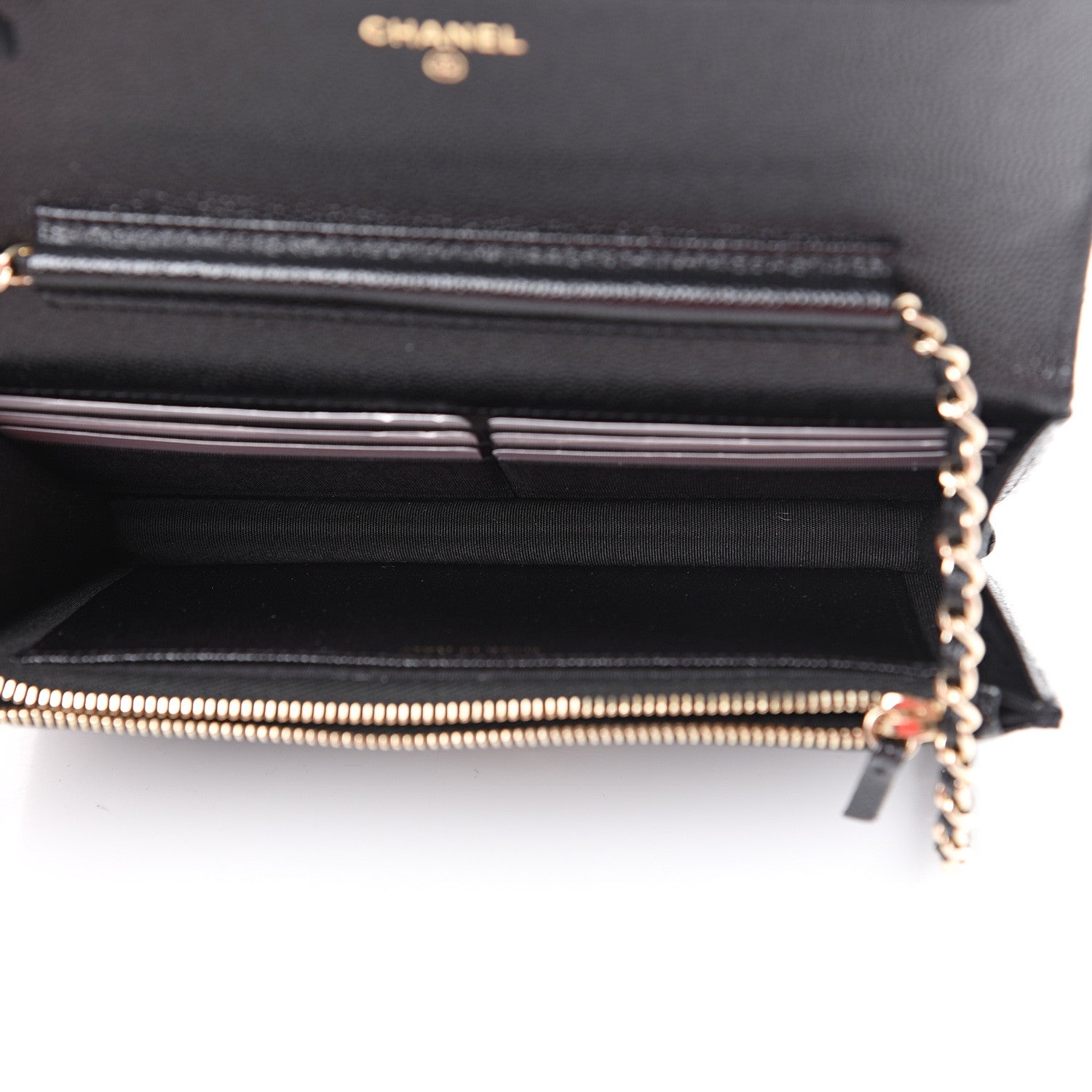 Chanel Caviar Quilted Golden Class Wallet On Chain WOC Black 4 of 11