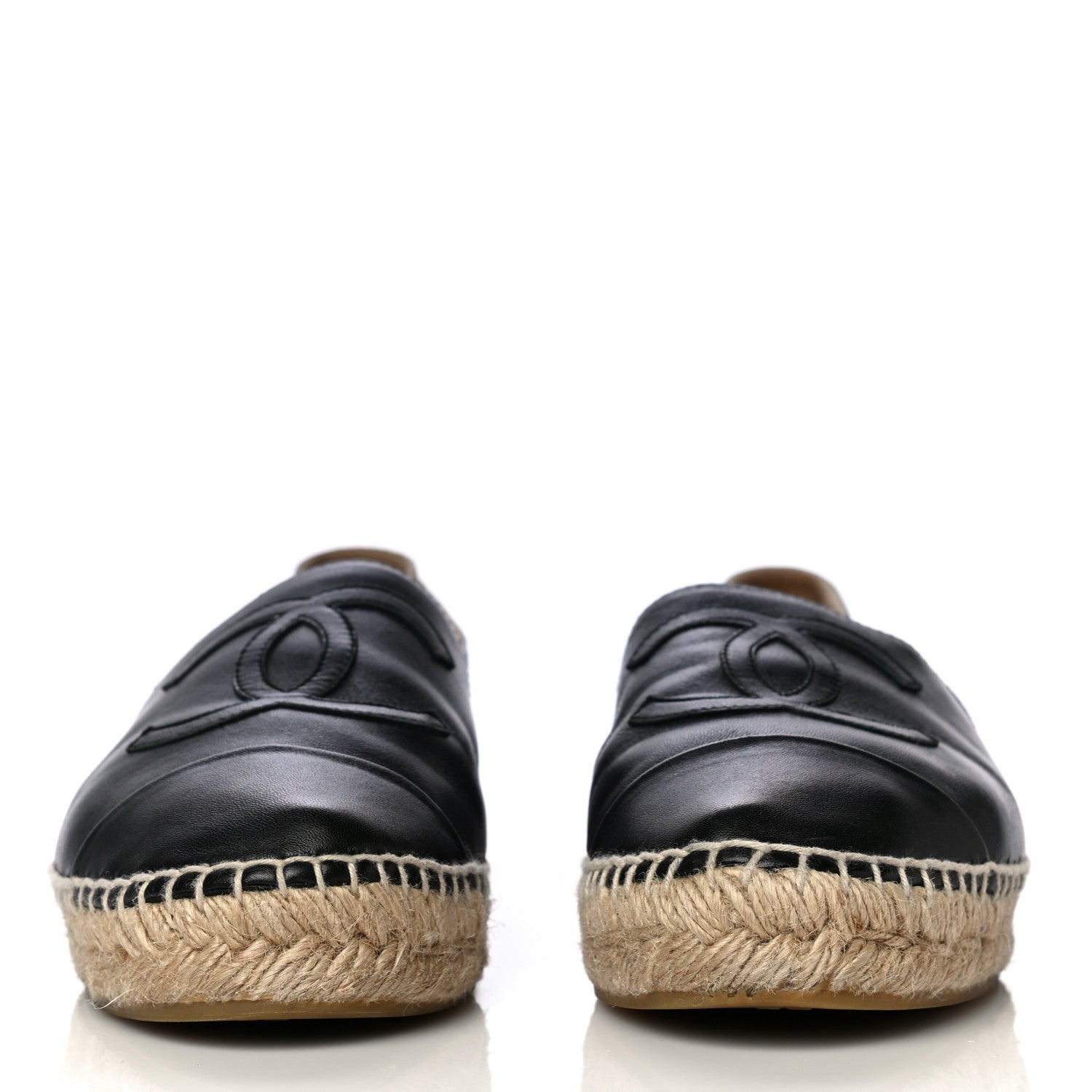 Chanel Lambskin CC Espadrilles 37 Black 2 of 19