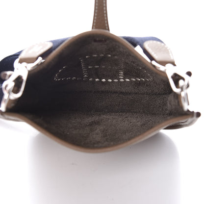 Hermes Taurillon Clemence Amazone Evelyne TPM Etoupe Bleu Indigo 5 of 11