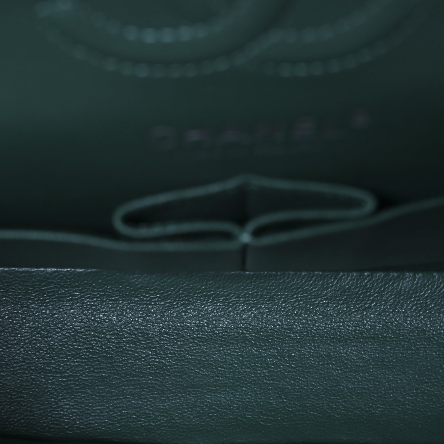 Lambskin Quilted Small Double Flap Green