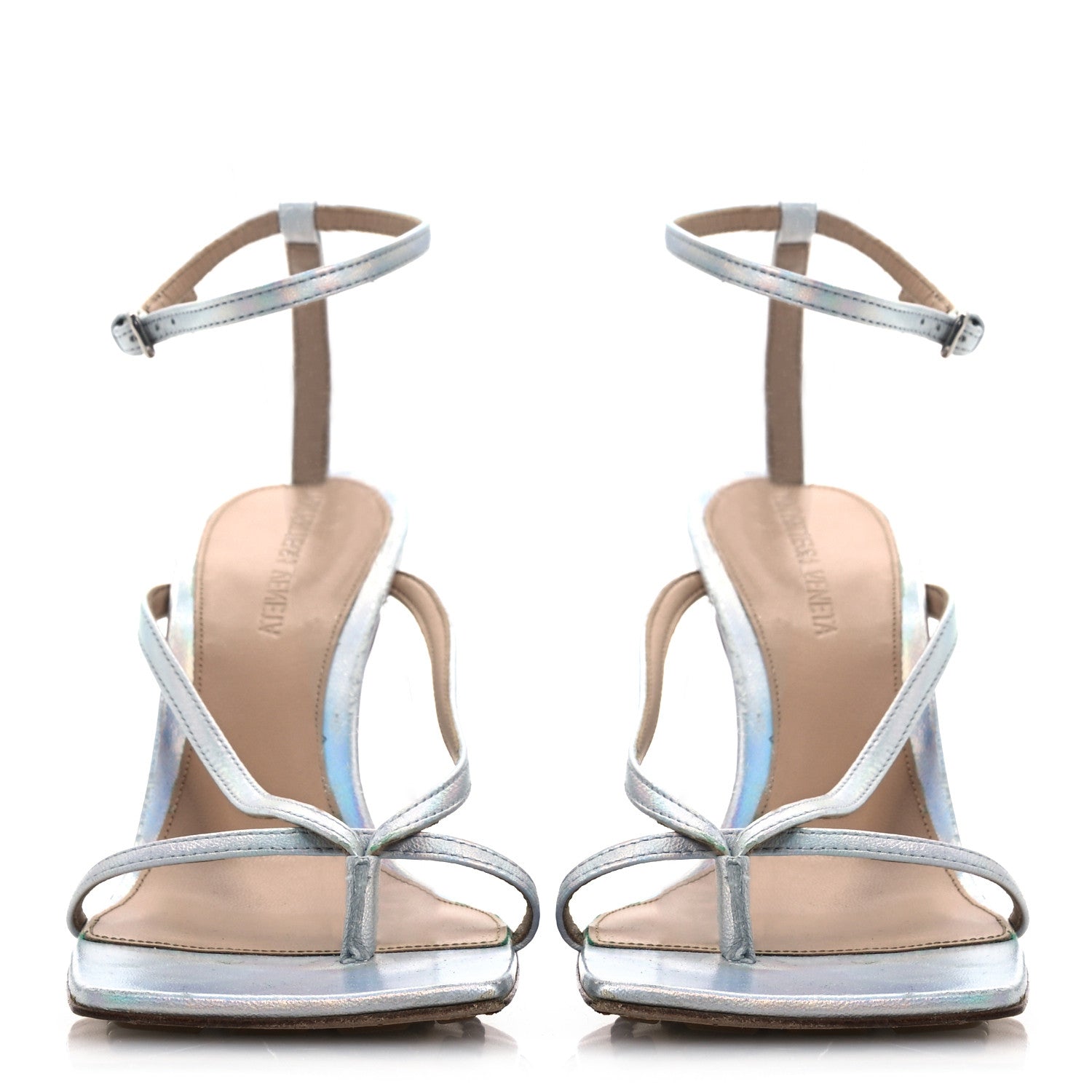Bottega Veneta Laser Nappa Stretch Multi Strap 90mm Sandals 39 Moon Drop 3 of 14