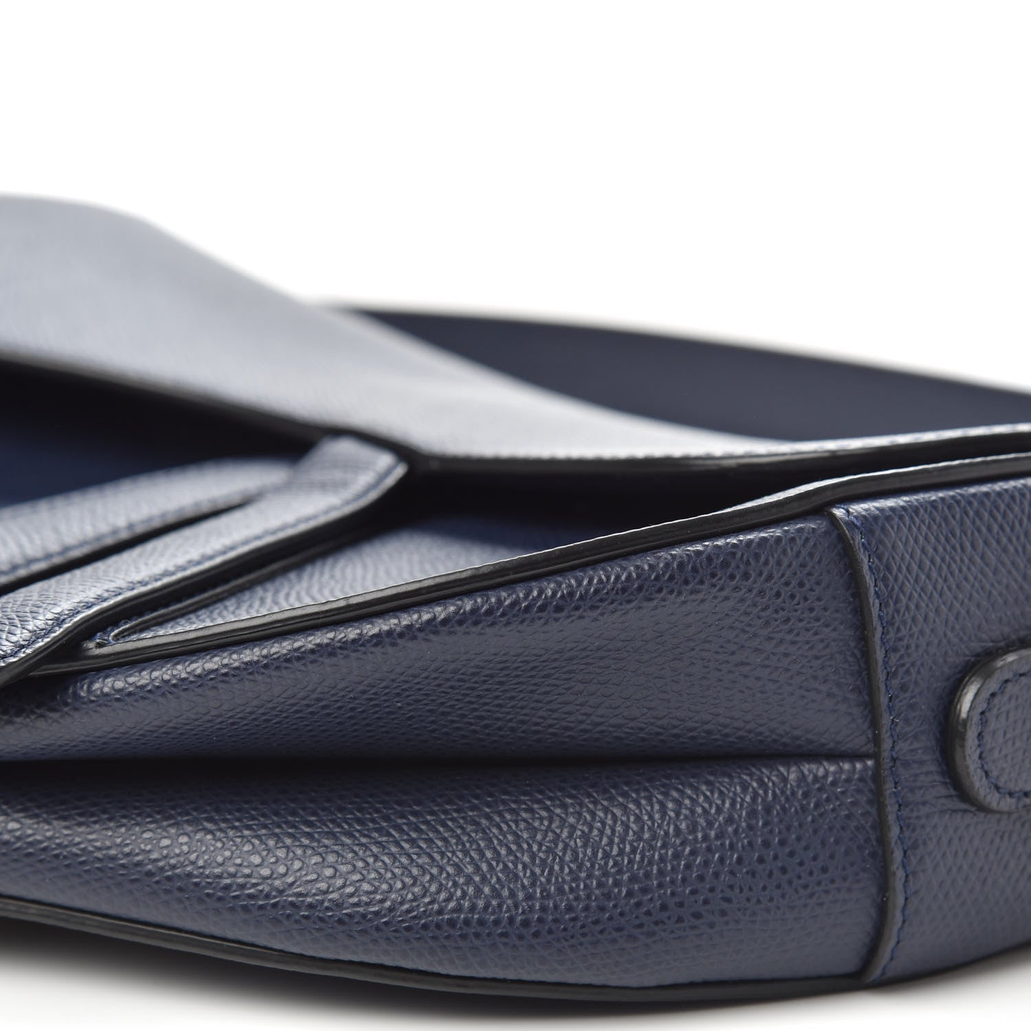Christian Dior Grained Calfskin Saddle Bag Navy 9 of 9