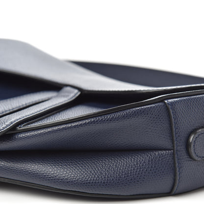 Christian Dior Grained Calfskin Saddle Bag Navy 9 of 9