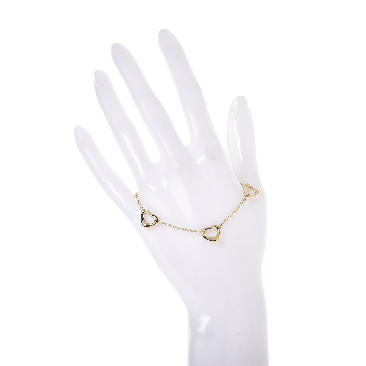 18K Yellow Gold Elsa Peretti 5 Open Heart Bracelet