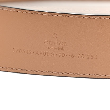 Gucci Calfskin Interlocking G 37mm Belt 90 36 Camelia 3 of 5