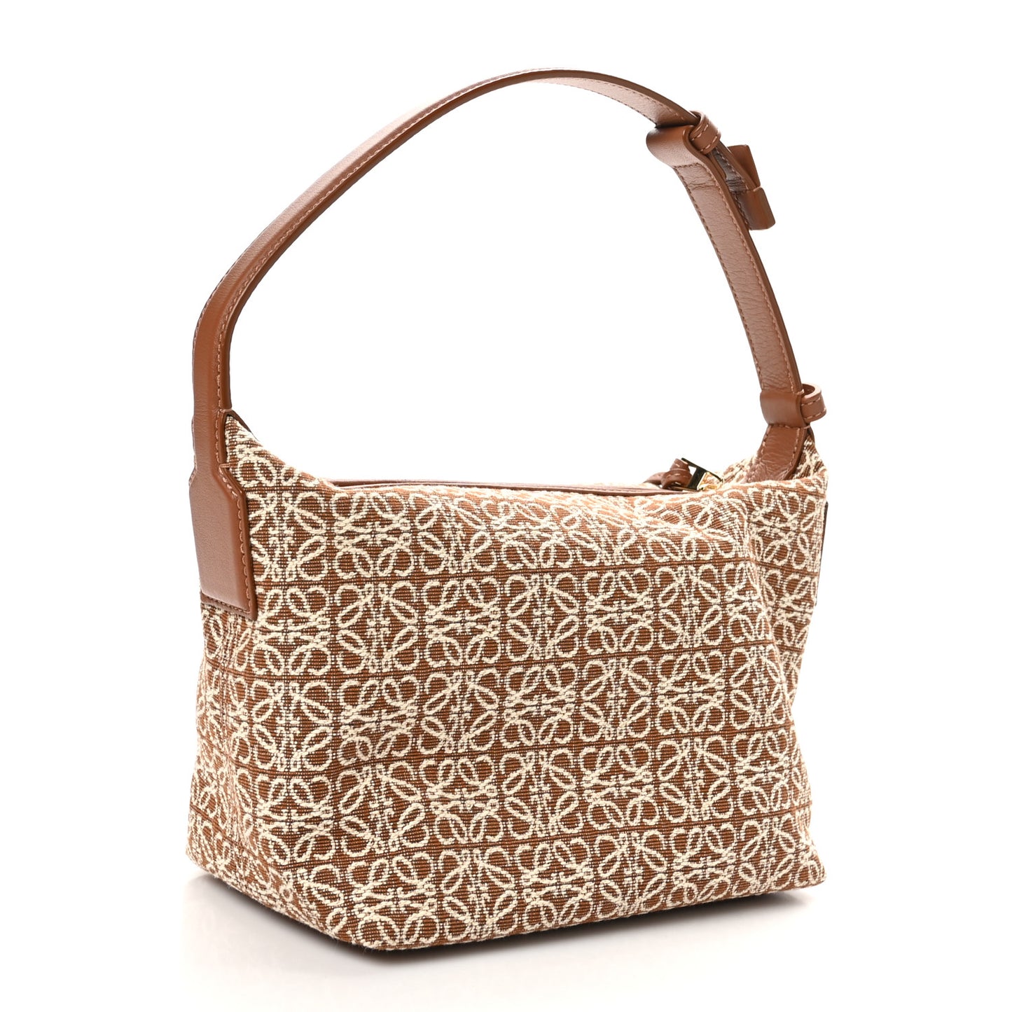 Jacquard Anagram Calfskin Small Cubi Bag Tan Pecan
