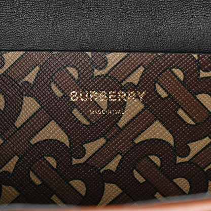 Burberry E-Canvas Monogram Stripe Small TB Envelope Clutch Bridle Brown 6 of 10