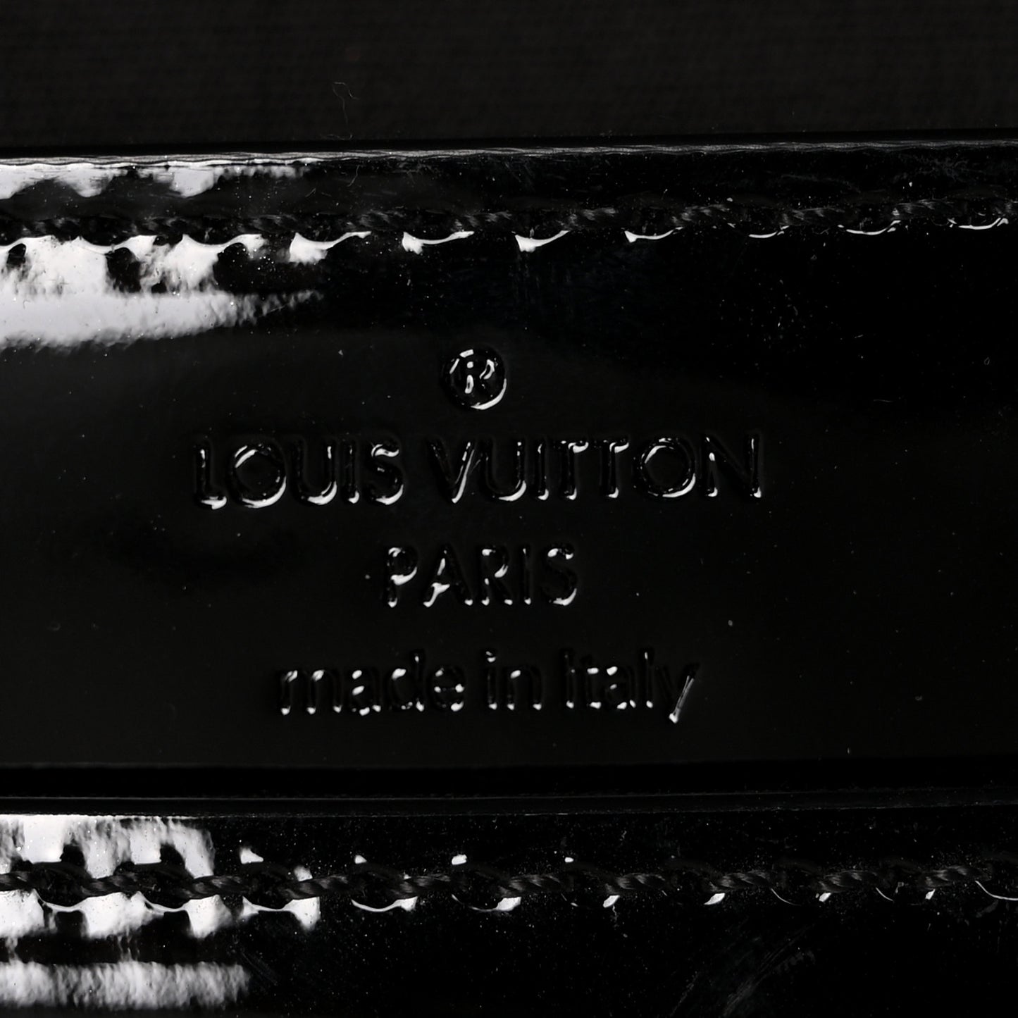 Patent Louise Clutch Black
