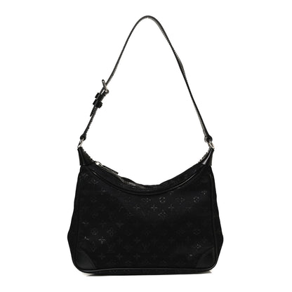 Louis Vuitton Satin Monogram Little Boulogne Black 1 of 11