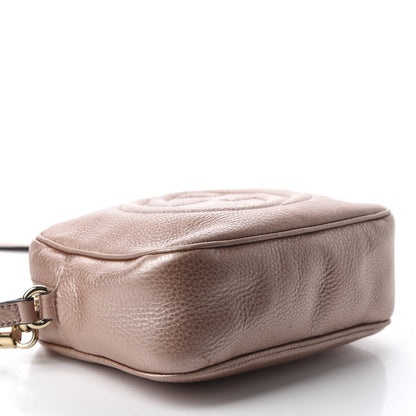 Gucci Metallic Pebbled Calfskin Small Soho Disco Bag Pink 4 of 12