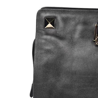 Valentino Garavani Vitello Macro Rockstud Runway Tote Black 13 of 19