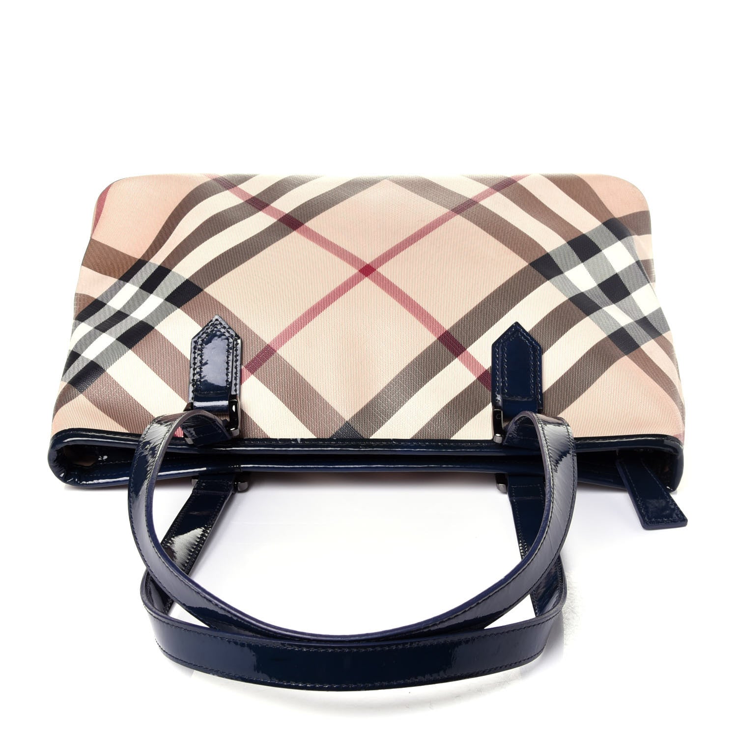 Burberry Nova Check Small Nickie Tote Blue 22 of 23