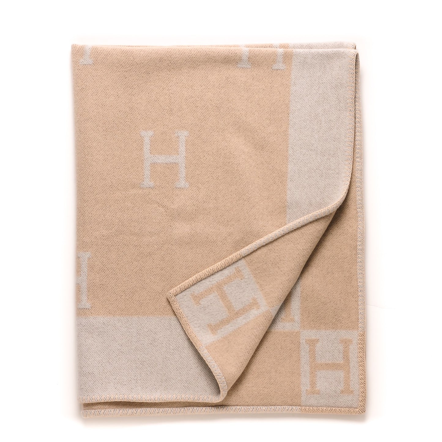 Wool Cashmere Avalon III Blanket Coco Camomille