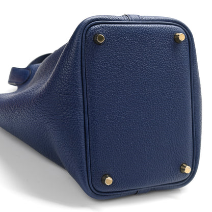 Hermes Taurillon Clemence Picotin Lock 18 PM Bleu Saphir 9 of 11