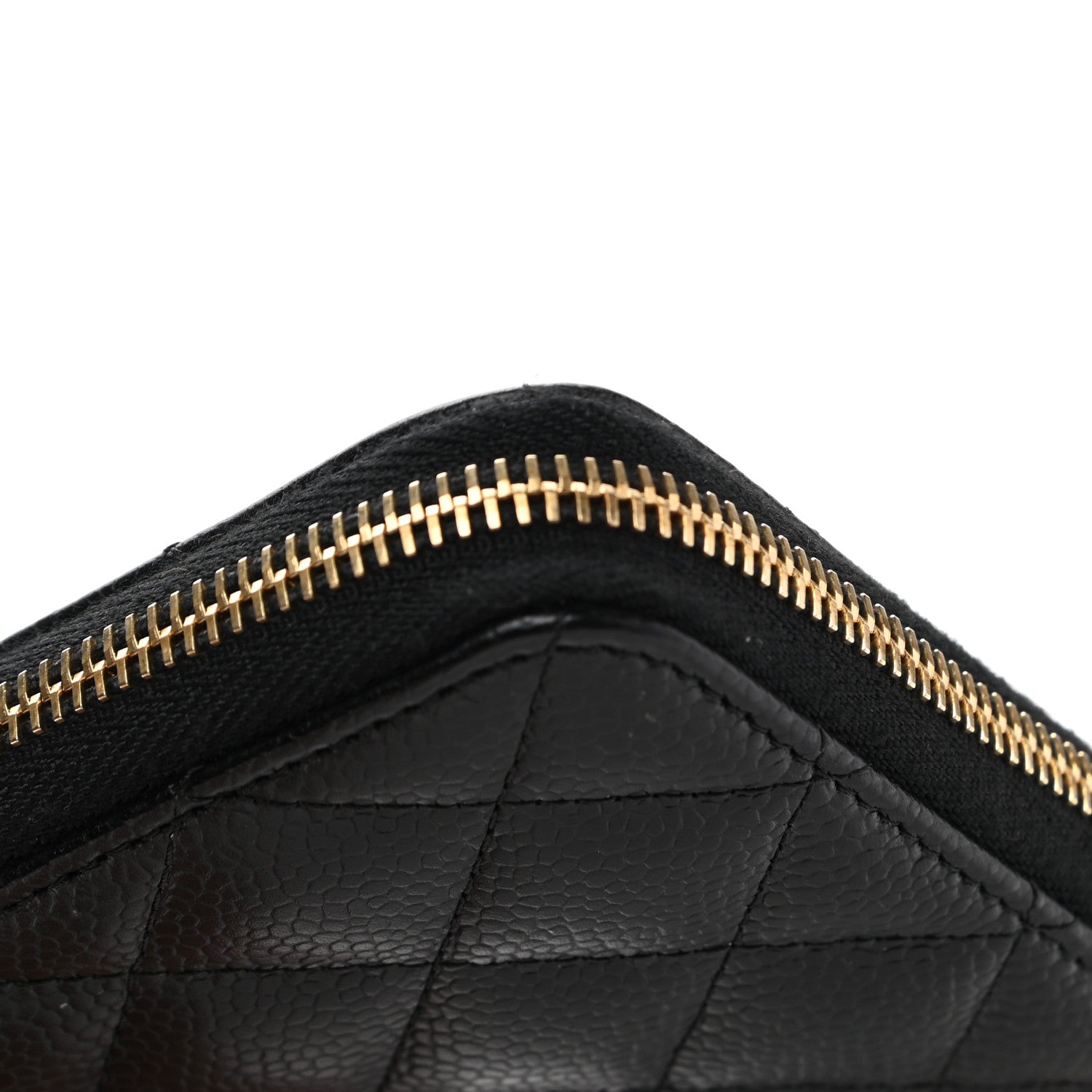 Chanel Caviar Quilted Large Gusset Zip Around Wallet Black 9 of 10