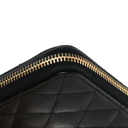 Chanel Caviar Quilted Large Gusset Zip Around Wallet Black 9 of 10