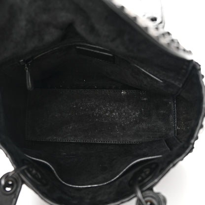 Christian Dior Calfskin Cannage Embossed Studded Medium Supple Lady Dior Black 5 of 16