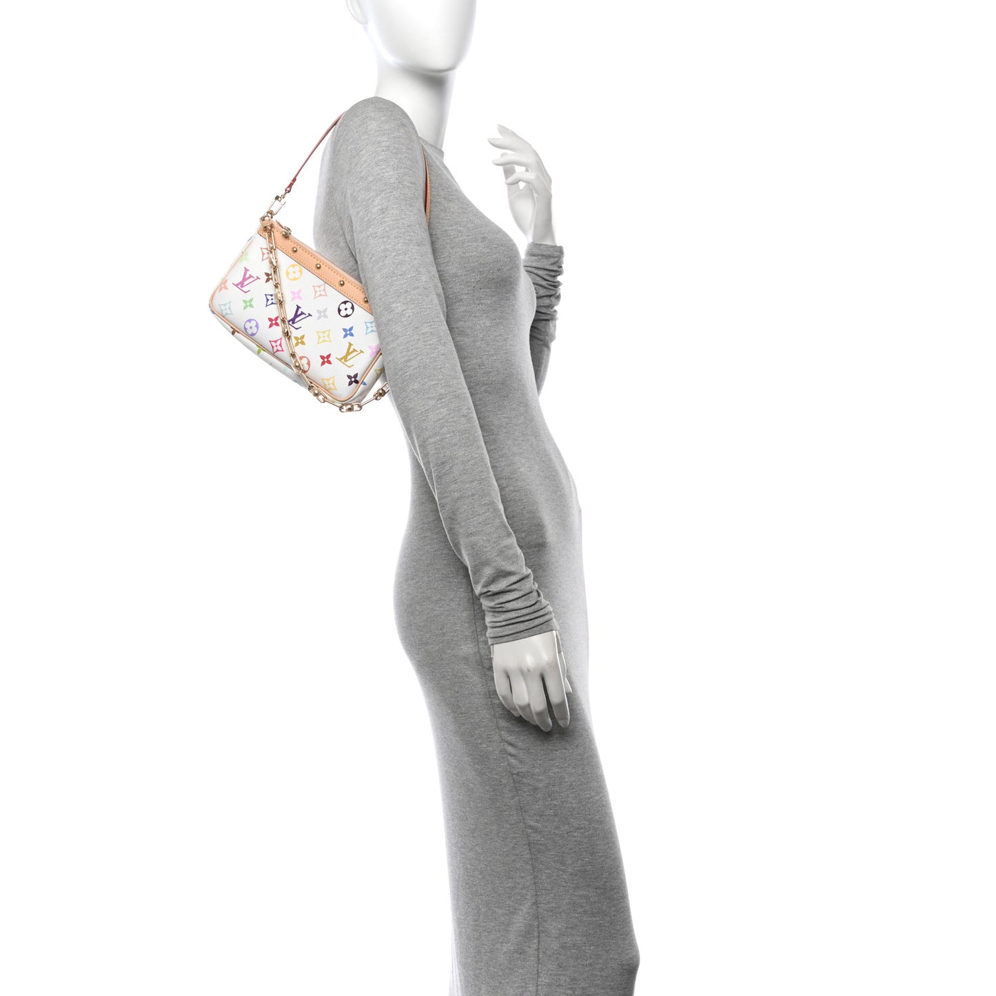 LV X TM Monogram Multicolor Pochette Accessories White