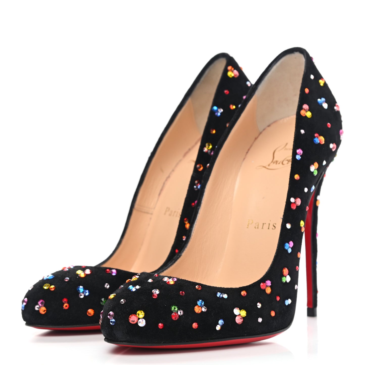 Veau Velour Dorissima Clair de Lune 120 Pumps 35.5 Black Multi