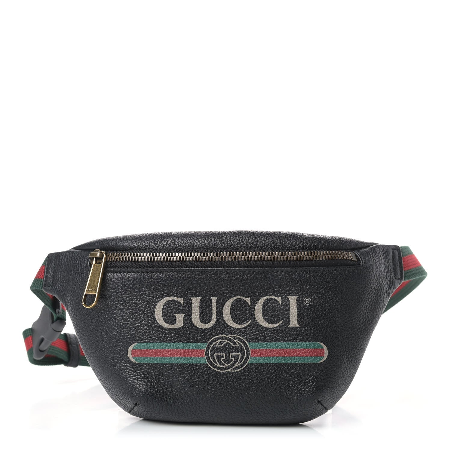 Gucci Grained Calfskin Small Logo Belt Bag Black 1 of 9