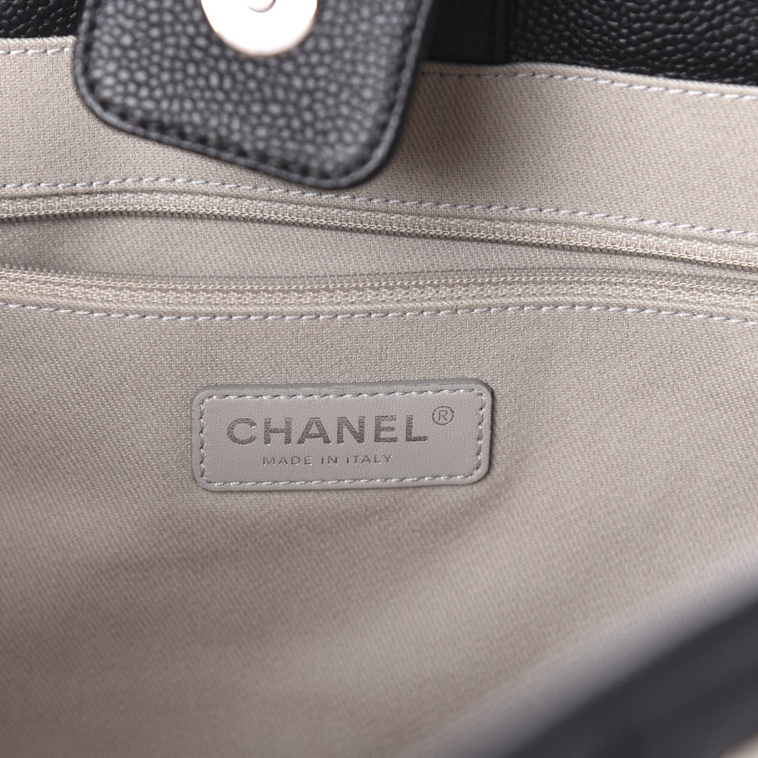 Chanel Glazed Calfskin Small Deauville Tote Black 7 of 10
