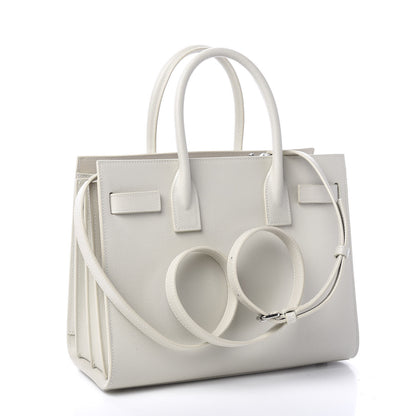 Saint Laurent Grained Calfskin Baby Sac De Jour White 2 of 8