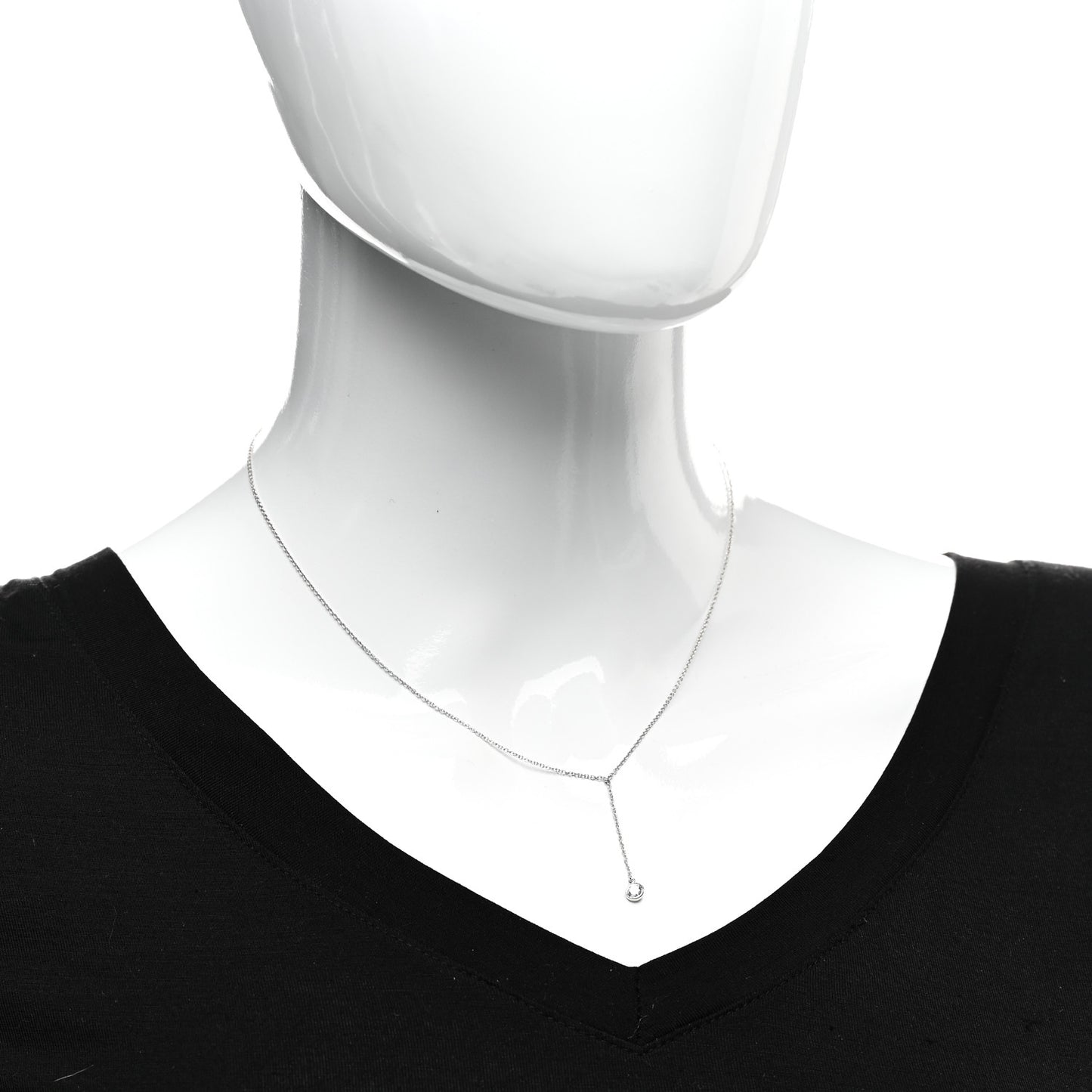 Platinum Diamond .19ct Elsa Peretti Diamonds by the Yard Lariat Necklace
