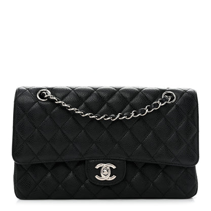 Chanel Caviar Quilted Medium Double Flap Black 1 of 13