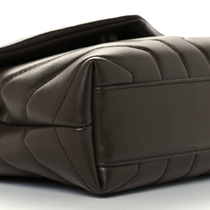 Saint Laurent Calfskin Y Quilted Monogram Toy Loulou Crossbody Bag Earth 9 of 10
