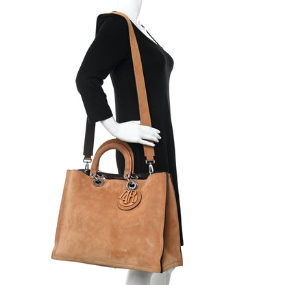 Christian Dior Suede Medium Diorissimo Tote Brown 2 of 12