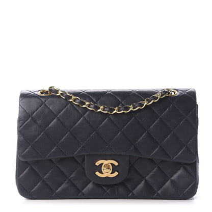 Chanel Lambskin Quilted Small Double Flap Navy 1 of 10