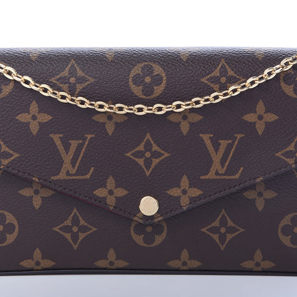 Louis Vuitton Monogram Pochette Felicie Chain Wallet Fuchsia 10 of 11