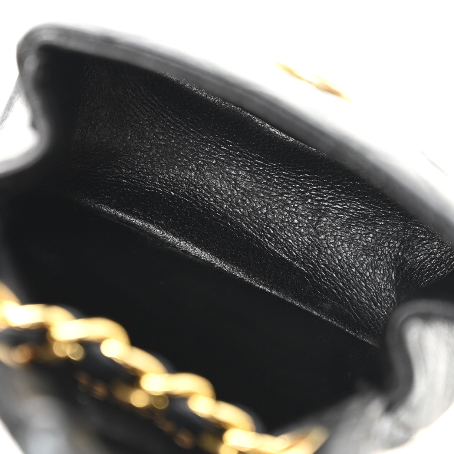 Chanel Lambskin Quilted Mini Flap Belt Bag Charm Black Black 4 of 12