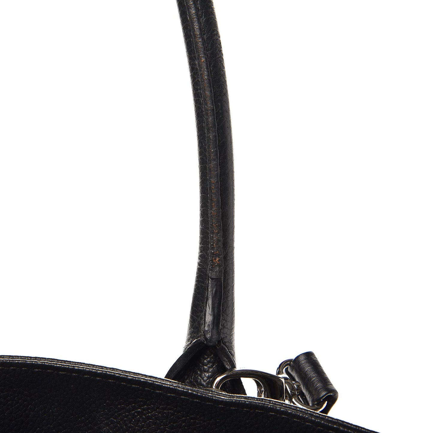 Calfskin Cerf Executive Shopper Tote Black