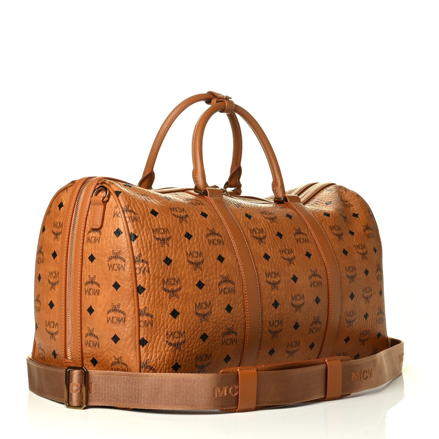 Visetos Medium Traveler Weekender Duffle Bag Cognac