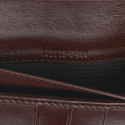 Gucci Guccissima Margaux Calfskin Metal Bar Continental Flap Wallet Chocolate 8 of 11