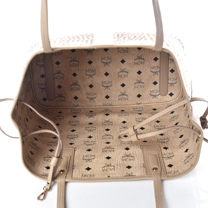 MCM Visetos Medium Liz Reversible Shopper Tote Beige 12 of 20