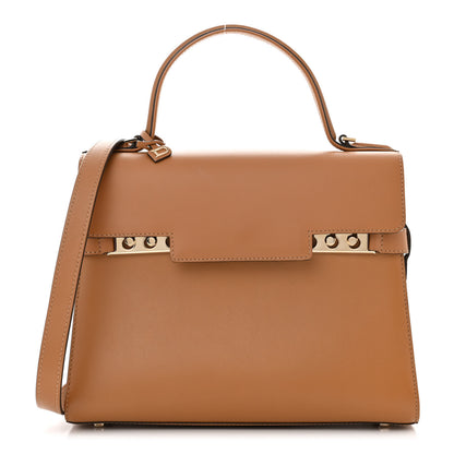 Delvaux Calfskin MM Tempete Satchel Camel 1 of 11