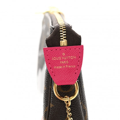 Louis Vuitton Monogram 2019 Christmas Animation Mini Courchevel Pochette Accessories Fuchsia 6 of 7