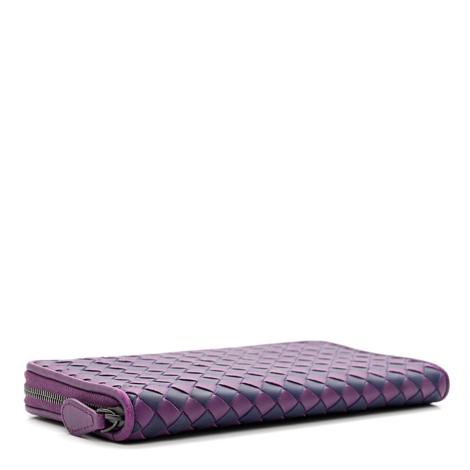 Bottega Veneta Nappa Intrecciato Zip Around Wallet Mona Lisa Atlantic 4 of 9