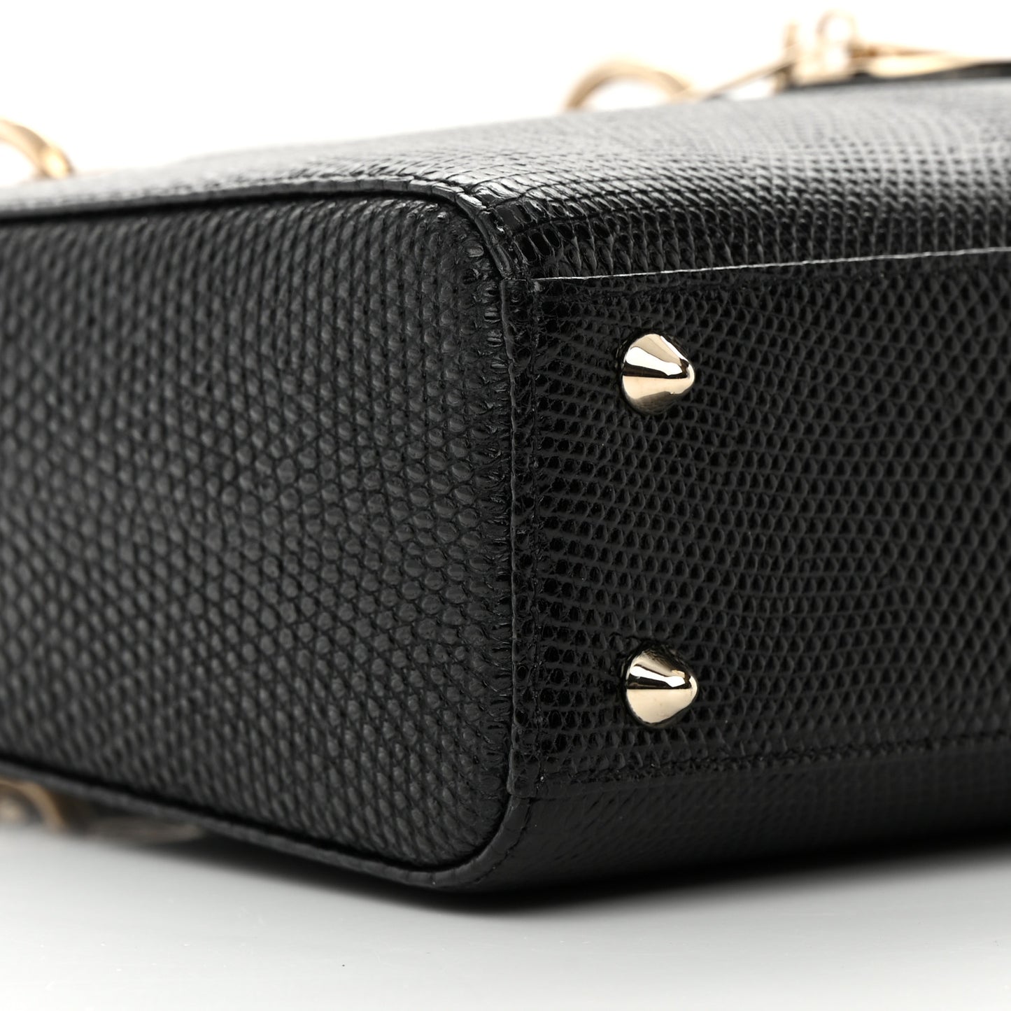 Lizard Small Lady Dior Black