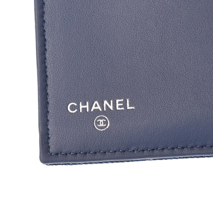 Chanel Denim Quilted Small Camellia Flap Wallet Blue 6 of 8