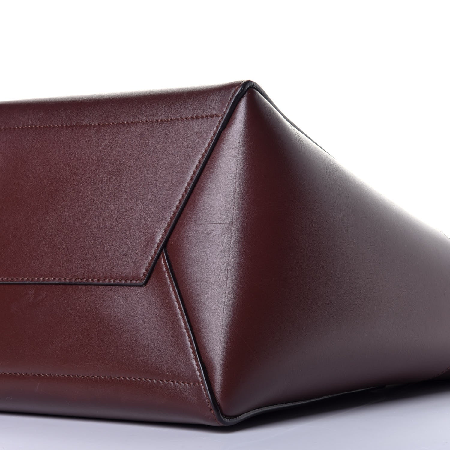 Celine Natural Calfskin Sangle Bucket Bag Burgundy 8 of 8