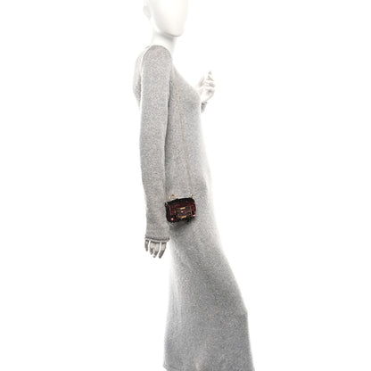 Fendi Sequin Paillettes Shiny Nappa Sex and the City Nano Maxi Buckle Baguette Charm Granata 2 of 11