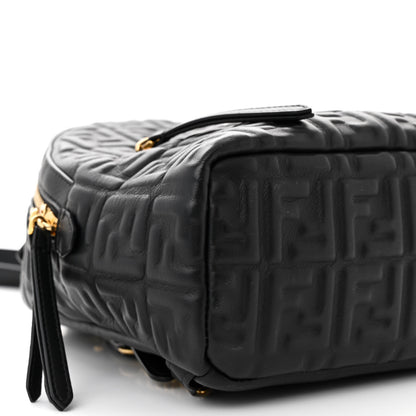 Fendi Nappa FF 1974 Embossed Mini Backpack Black 9 of 10
