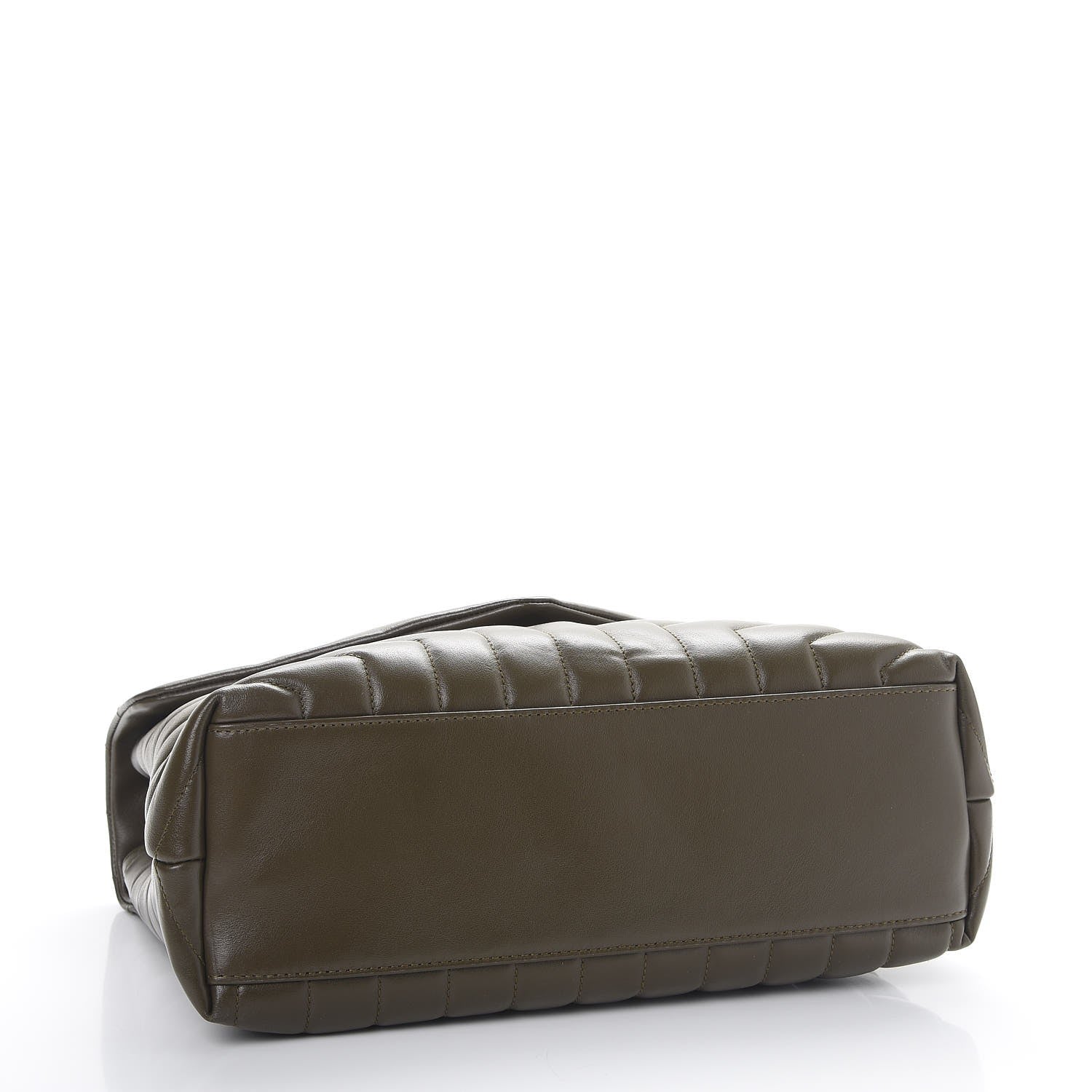 Saint Laurent Calfskin Y Quilted Monogram Medium Loulou Chain Satchel Kaki Fonce 4 of 8